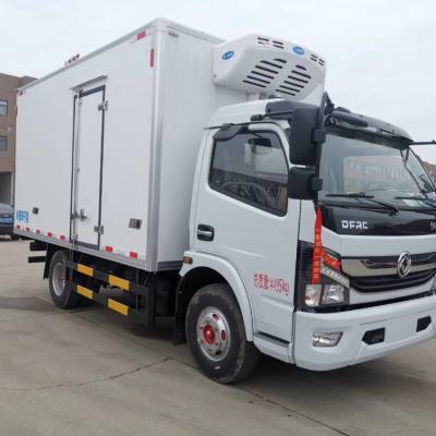 东风厢长5米黄牌冷藏车 保鲜冷冻厢式运输车工厂直销